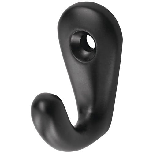 HERMETA Handtuchhaken 0557 1 Hak.H.36mm Alu.ku.-besch.schwarz A.27mm HERMETA