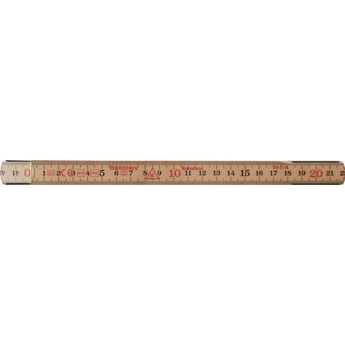 HULTAFORS Gliedermaßstab 59-2-10 L.2m B.17mm mm/cm EG III Glasb.natur HULTAFORS