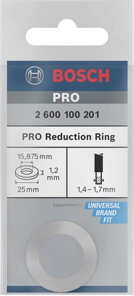 BOSCH Reduzierring für Kreissägeblätter, 25 x 15,875 x 1,2 mm