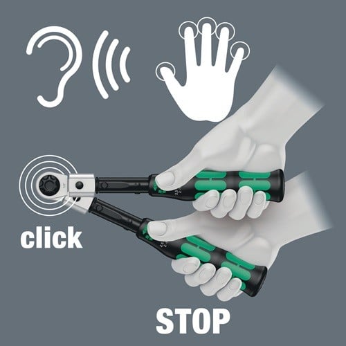 WERA Drehmomentschlüssel Click-Torque XP 3 4-KT.9x12mm Drehmom.15-100Nm Voreinst.15Nm
