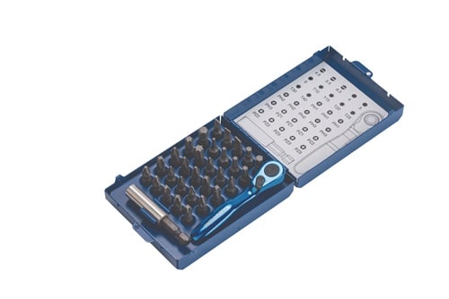 TECWERK Bitsortiment 32-tlg.Schlitz/PH/PZD/T/6KT./Bitknarre TECWERK