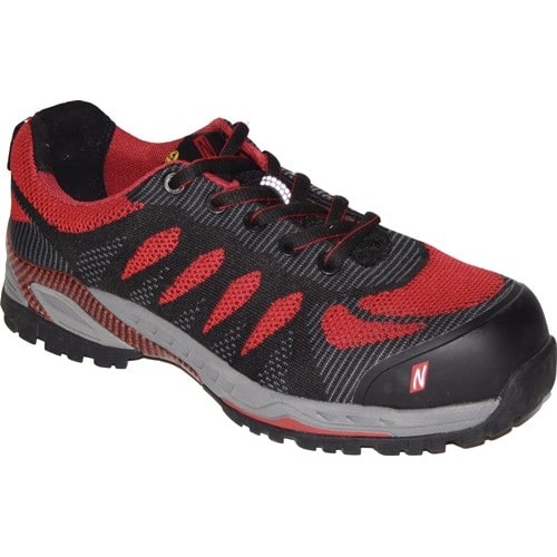 NITRAS Sicherheitsschuh PRO STEP Gr.42 W.11 schwarz/rot S1P SRC EN 20345,EN 61340-4-3