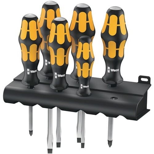 WERA Schraubendrehersatz 932/6 6-tlg.Schlitz/PH 2K-Griff