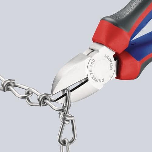 KNIPEX Seitenschneider L.180mm Kopf verchr.Comfort-Griff KNIPEX
