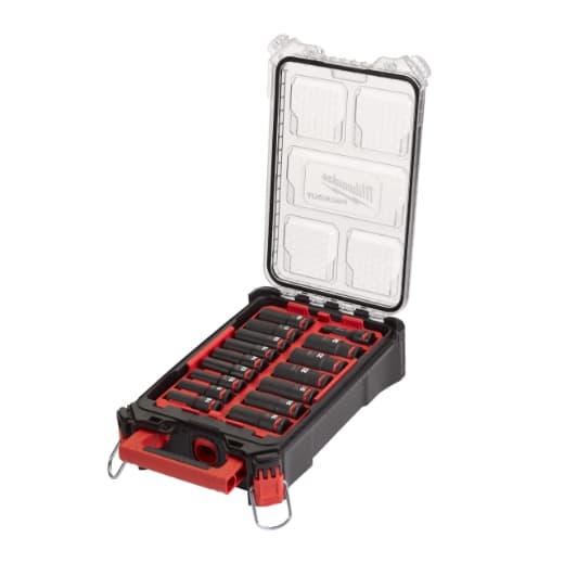 MILWAUKEE für SHOCKWAVE 3/8" Schlagnüsse für Werkstattwagen 78 cm Schaumstoffeinlage 1/3