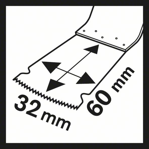 BOSCH HCS Tauchsägeblatt PAIZ 32 EPC Wood, 60 x 32 mm