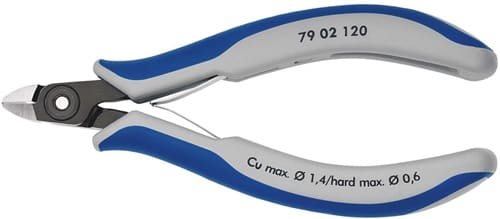 KNIPEX Präzisions-Elektronik-Seitenschn.L.120mm Form 0 Facette ja,sehr kl.pol.KNIPEX