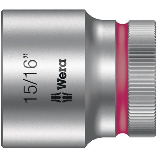 WERA Steckschlüsseleinsatz 8790 HMC Außen-6-kant SW15/16Zoll L.37mm Vierkant1/2Zoll