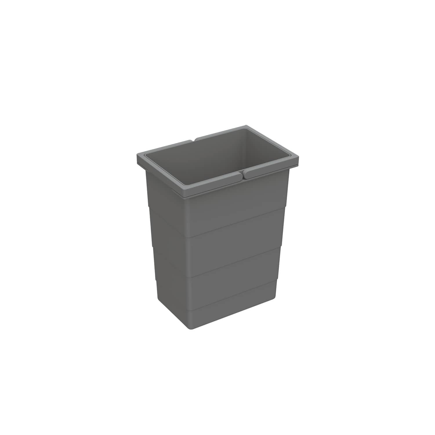 HETTICH Eimer 8 l, Kunststoff, anthrazit, B x T x H 226 x 156 x 295 mm, Für Abfallsystem InsertFlex, 9352473