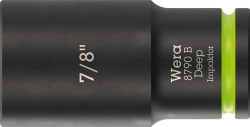 WERA Steckschlüsseleinsatz 8790 B Impaktor Deep 3/8 Zoll 7/8 Zoll L.63mm WERA