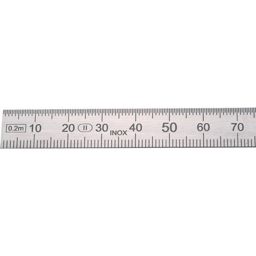 HELIOS PREISSER Stahlmaßstab L.500mm rostfr.Stahl biegsam Teilung B=mm/1/2mm H.PREISSER