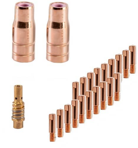 STAHLWERK Verschleissteile-Set FLUX AK15/MB15 23-tlg.Stromdüsen-D.0,9mm 23-tlg.STAHLWERK