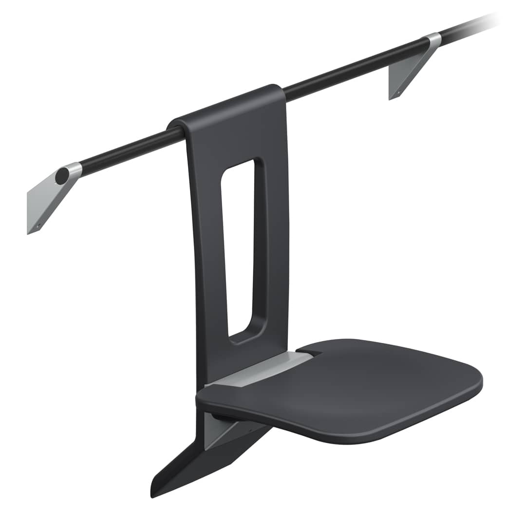 KWS Einhängesitz mit Wandabstützung A100 Sitz 381x368 mm Graphitgrau / Anthrazitgrau