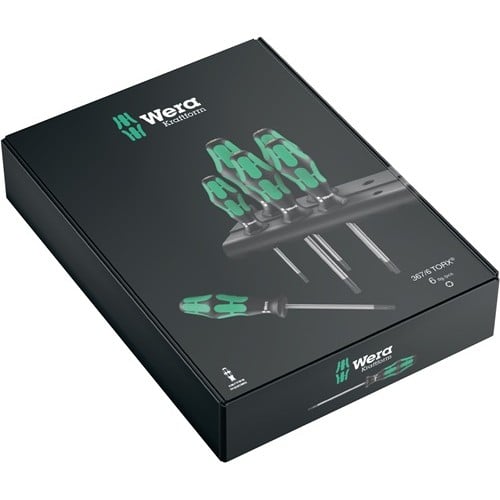 WERA Schraubendrehersatz 367/6 TORX BO 6-tlg.TORX® m.Bohr.2K-Griff Rundkl.WERA