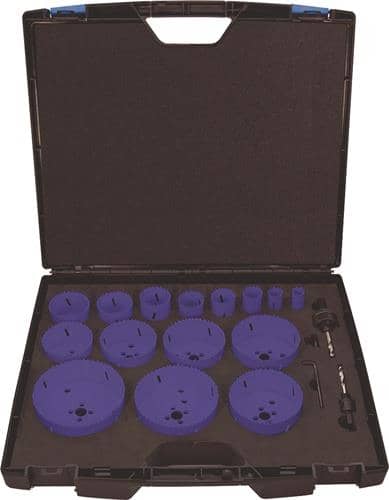 TECWERK Lochsägensatz 17-tlg.19-114mm Schnitt-T.38mm HSS-Co8 TECWERK
