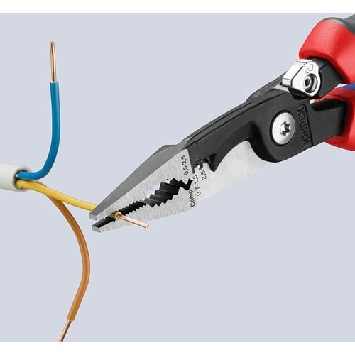 KNIPEX Elektroinstallationszange L.200mm pol.Comfort-Griff m.Öffnungsf.KNIPEX