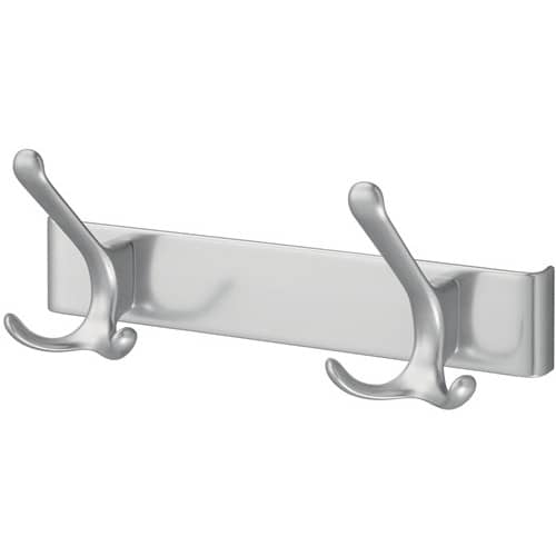 HERMETA Huthakenleiste 0822-0822 2 Hak.A.96mm LM silberf.elox.H.102mm HERMETA