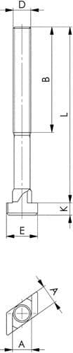 AMF Rhombusschraube Nr.797 T-Nut 28mm M24 L.250mm Güte 8.8 AMF