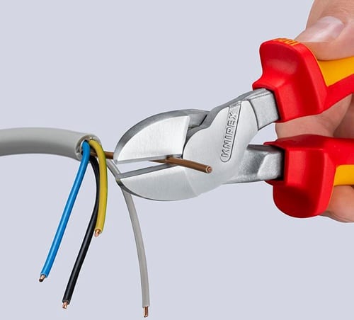 KNIPEX Kraftseitenschneider L.200mm VDE Form 0 m.Öse