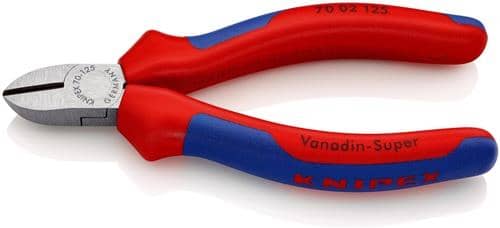KNIPEX Seitenschneider L.125mm Kopf pol.Comfort-Griff max.1,5mm KNIPEX
