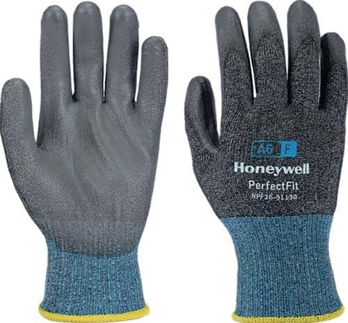 Schnitthandschuh New Perfect Fit 13G PU A6/F Gr.10 grau/blau EN 388 PSA II