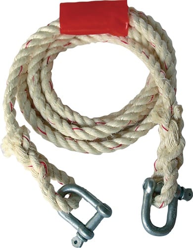 HP AUTOZUBEHÖR Auto-Abschleppseil 2500kg Sisal Schäkel/Schäkel L.400cm D.16mm HP AUTOZUBEHÖR