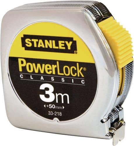STANLEY Taschenrollbandmaß PowerLock® L.3m B.12,7mm mm/cm EG II Metall Clip SB