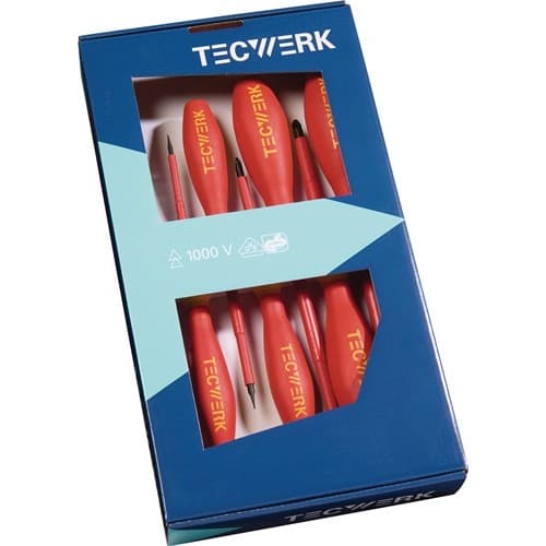 TECWERK Schraubendrehersatz 7-tlg.Schlitz/PZD VDE TECWERK