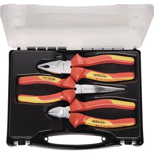 TECWERK Zangensatz Inh.3-tlg.VDE verchr.Ku.-Koffer TECWERK