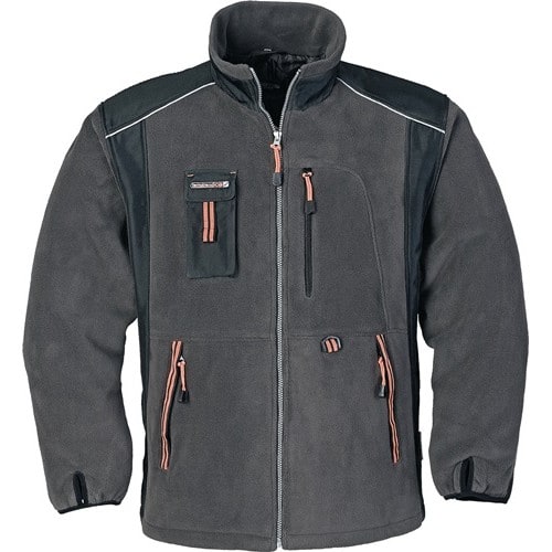 TERRATREND Fleecejacke Gr.L dunkelgrau/schwarz/orange TERRATREND