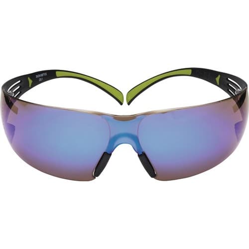 3M Schutzbrille SecureFit-SF400 EN 166,170 172 Bügel schwarz grün,Scheiben blau PC