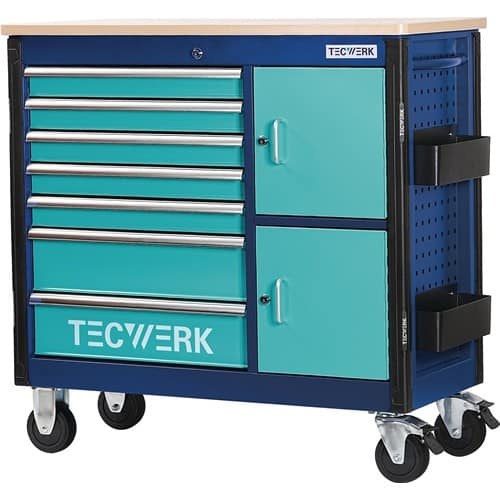 TECWERK Rollwerkbank PLUS 2.0 T Außen-B1090xT500xH1055mm Schubl.7 30kg 500kg TECWERK
