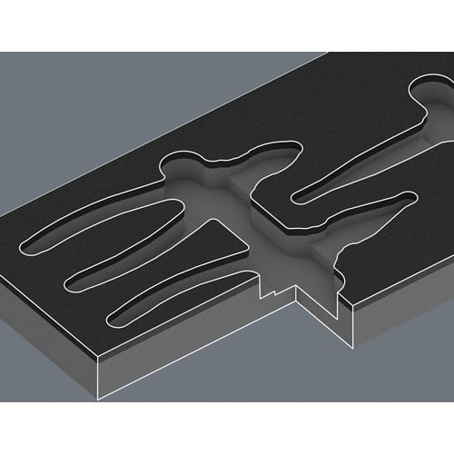 WERA Schaumstoffeinlage 9784 3-teilig KNIPEX Zangen Set VDE 1 WERA