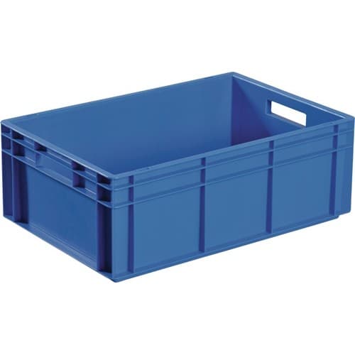 TECWERK TransportbehälterL600xB400xH150mm blau PP Durchfassgr.Seitenwände geschl.TECWERK