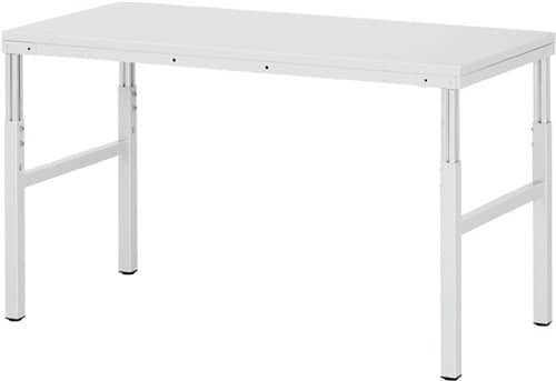 RAU Arbeitstisch B1500xT700xH650-1000mm Arbeitsplatte Melamin Gestell lichtgrau