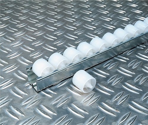 BITO Rollenleiste leicht L.3000mm Kunststoff-Zylinderrollen,D.26mm Rollenteilung 28mm