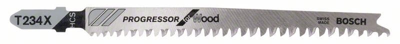 BOSCH Stichsägeblatt T 234 X Progressor for Wood, 5er-Pack