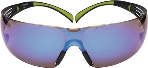 3M Schutzbrille SecureFit-SF400 EN 166,170 172 Bügel schwarz grün,Scheiben blau PC