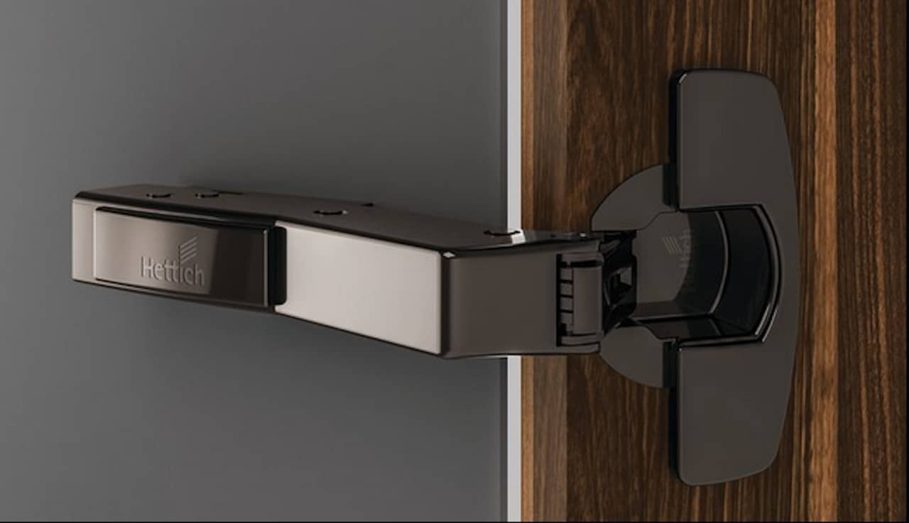 HETTICH Sensys Winkelscharnier W45 ohne Schließautomatik in obsidianschwarz,