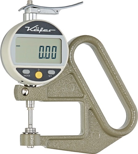 Dickenmessgerät JD 50 Messbereich 12,5 mm Ablesung 0,01 mm digital flach 10=c mm KÄFER
