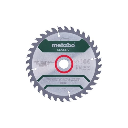 METABO Kreissägeblatt precision cut wood classic D165x2,2/1,4xBohrung20mm Z.36 WZ