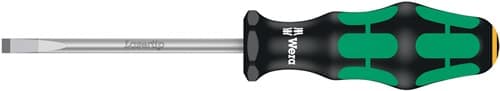 WERA Schraubendreher 335 Schneiden-B.6,0mm Klingen-L.100mm Kraftform Schlitz WERA