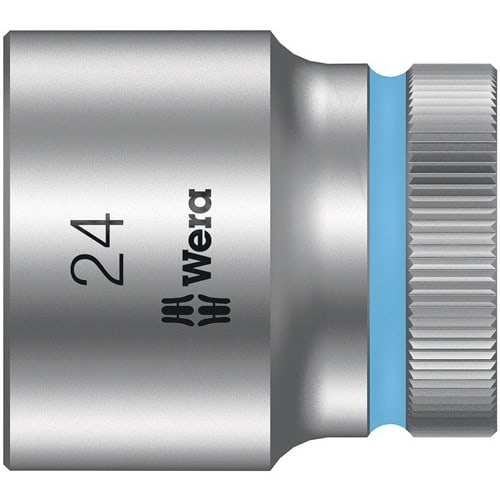 WERA Steckschlüsseleinsatz 8790 HMC Außen-6-kant SW24mm L.37mm 4-kt1/2Zoll CV verchr.