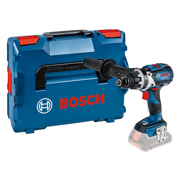 BOSCH Akku-Bohrschrauber GSR 18V-110 C, Solo Version mit Zusatzhandgriff und L-BOXX