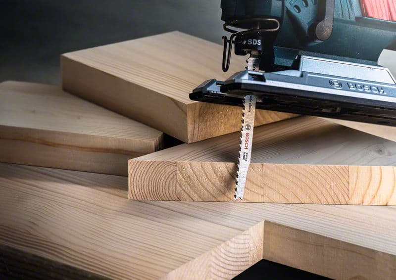BOSCH EXPERT ‘Wood 2-side clean’ T 308 B Stichsägeblatt, 5 Stück. Für Stichsägen