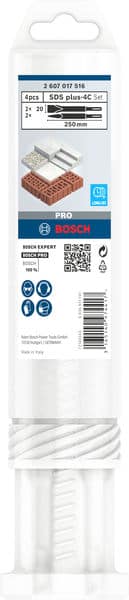 BOSCH 4-teiliges Meißelset mit SDS plus