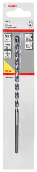 BOSCH Betonbohrer CYL-5, Blue Granite, 5 x 100 x 150 mm
