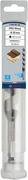BOSCH Holzschlangenbohrer, Sechskant 25 x 100 x 160 mm, d 11,1 mm