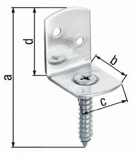 Flechtzaunhalter 83x32x30x38mm L-Form GAH