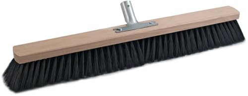 Saalbesen mit Metallstielhalter Flachholz